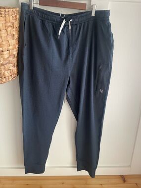 Vuori Navy Drawstring Joggers with Zip Pocket